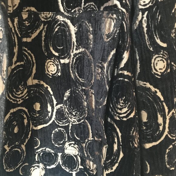 UbU Reversible Textured Swirl Travel Jacket Double Sided Tan Brown Black - Picture 3 of 13